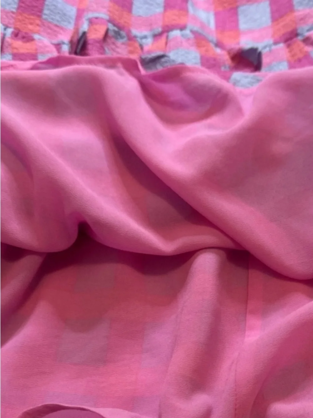 Buddy Love Pink and Blue  Gingham Ruffle Dress